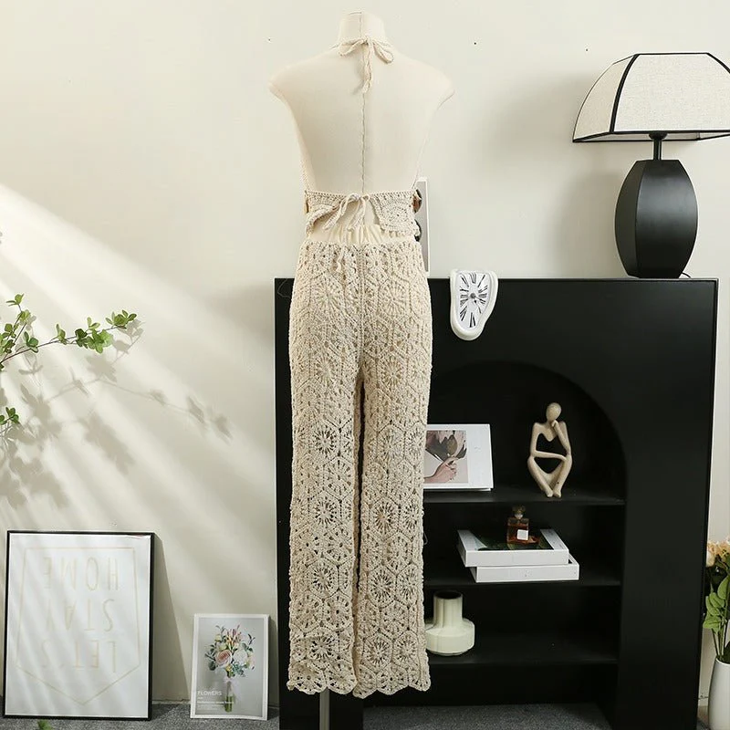 Anya Two Piece Crochet Top Pant Co-ord Set - Image 4