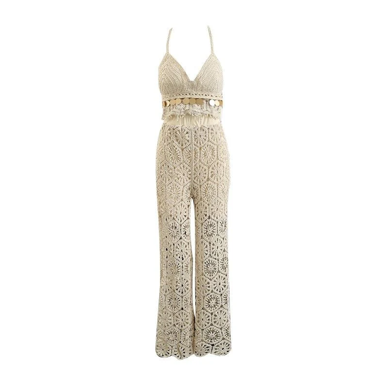 Anya Two Piece Crochet Top Pant Co-ord Set - Image 5