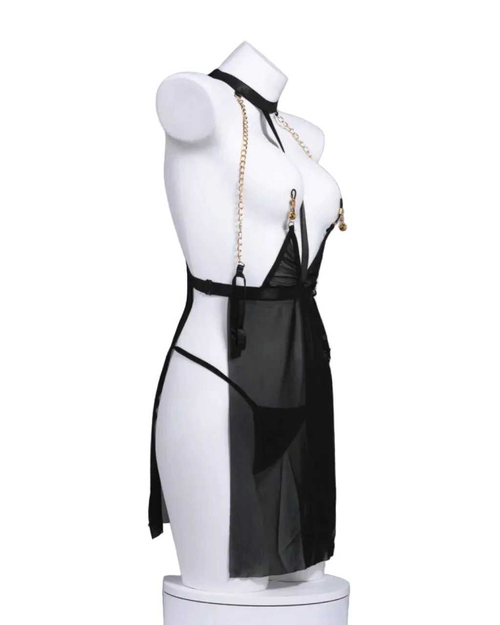 Ethereal Allure Sheer Robe Lingerie Set - Image 3