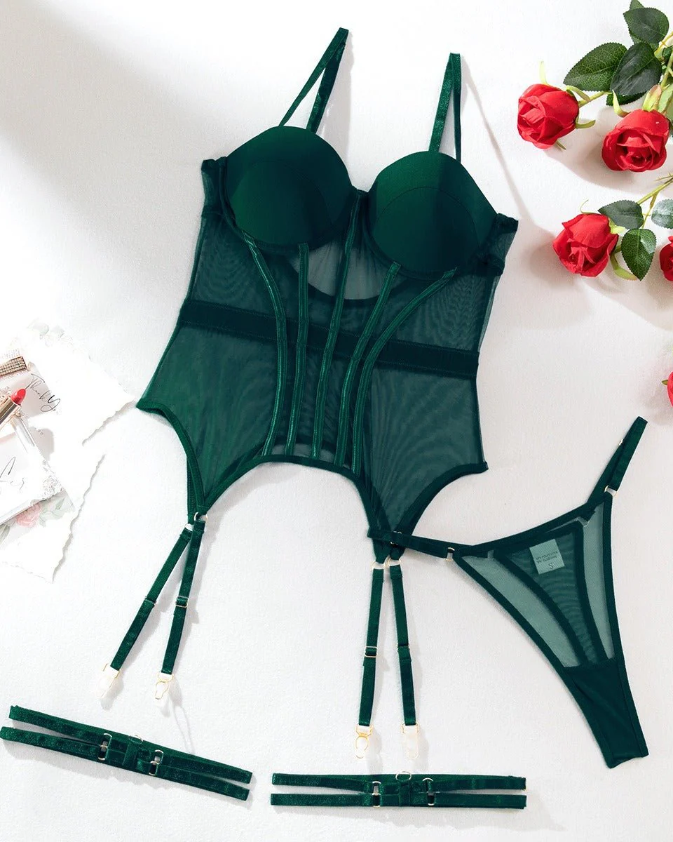 Bordeaux Bliss Two Piece Lingerie Set - Image 6