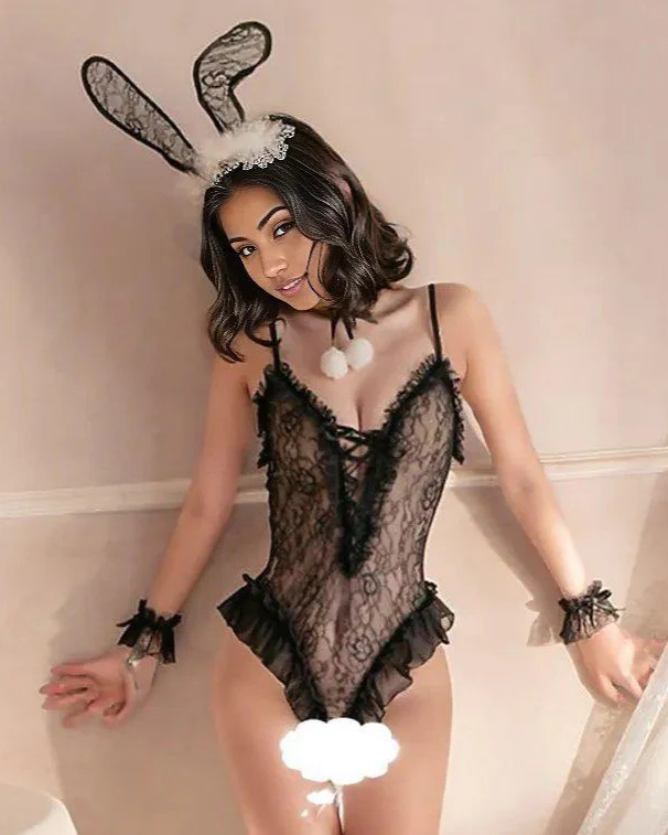 Crimson Bunny Delight Lingerie - Image 7