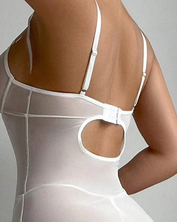 FairyTale Mesh Moment Sheer Slit Gown Lingerie - Image 11