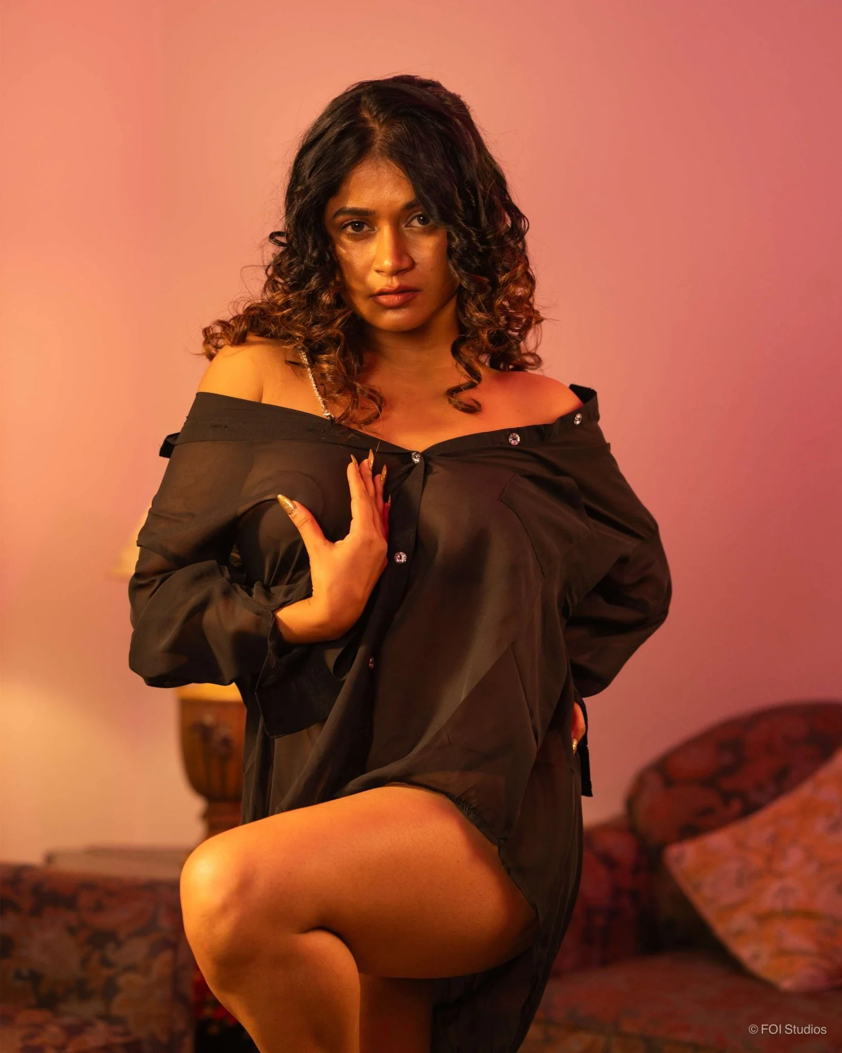 Cloud Nine Boyfriend Shirt Style Off-Shoulder Lingerie - Image 20