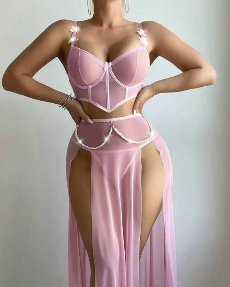 High Slits & Higher Standards Sheer Lingerie Set - Image 8