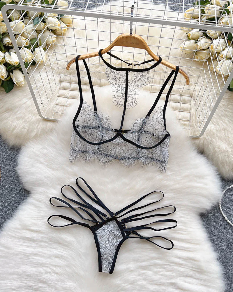 Fleur Noir Strappy Lingerie - Image 5