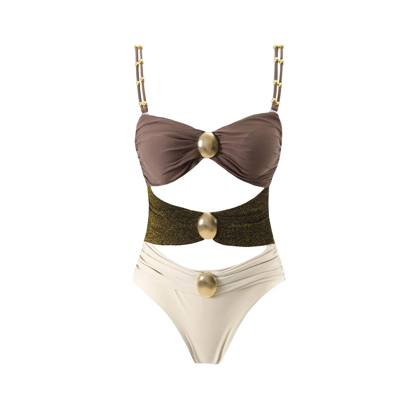 One Piece Cut Out Swimwear With Slimming Skirt By Sinderella - Image 9