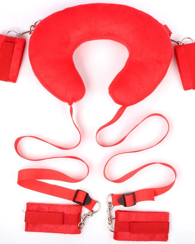 Plush Padded Neck and Wrist Restraint Set - Image 4