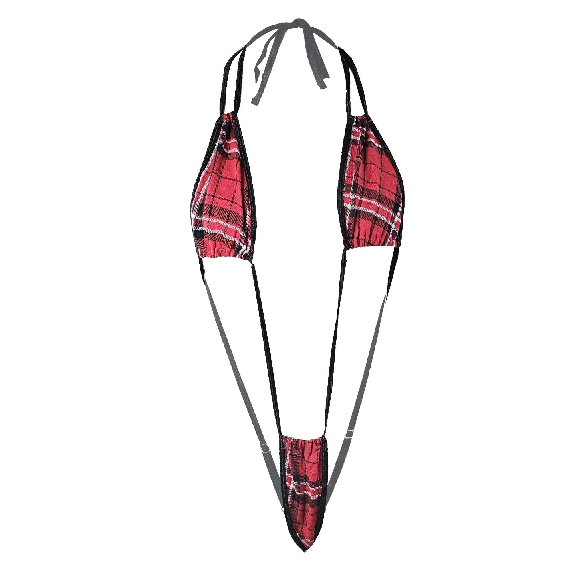 Private Lessons Only Plaid Teddy Lingerie - Image 3