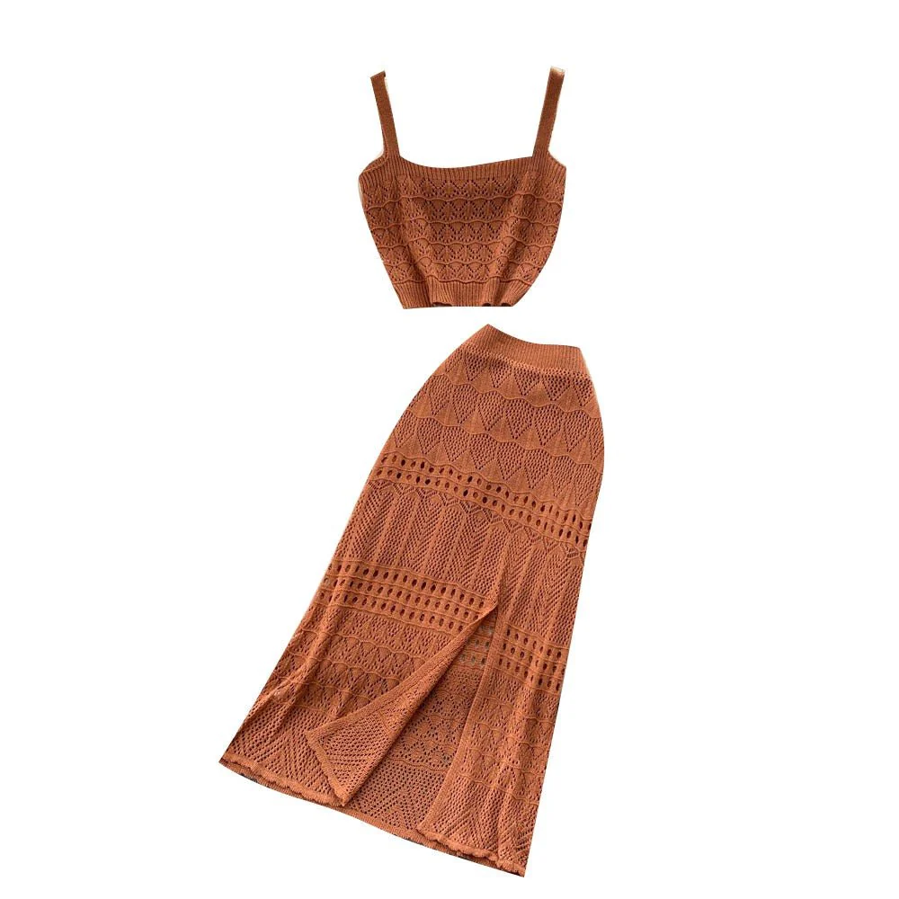 Reyna Two Piece Crochet Beach Co-ords Set - Image 4