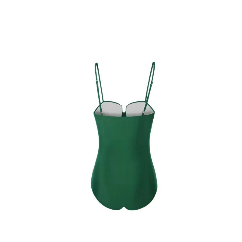 Solid Color Monokini With Spaghetti Strap By Sinderella - Image 6