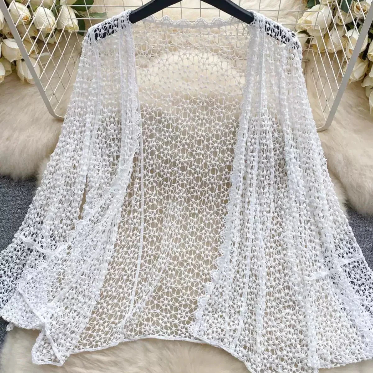 Three Piece Crochet Beach Resort Set - Image 3
